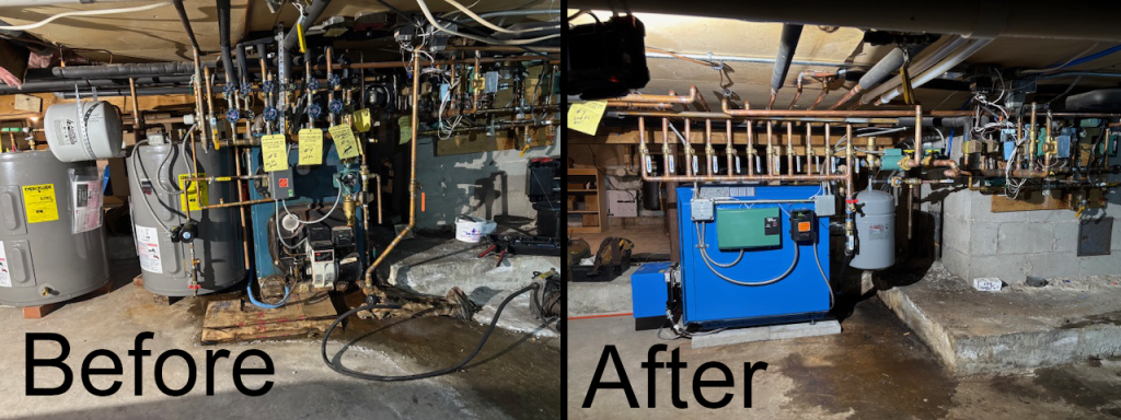 oil heat installation