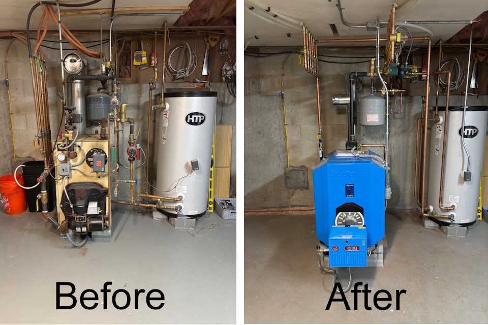 oil heat installation